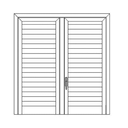 Persiana Finestra stecca orientabile telaio 2 ante 103x181