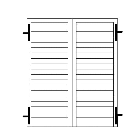 Persiana Finestra stecca orientabile su cardini 2 ante