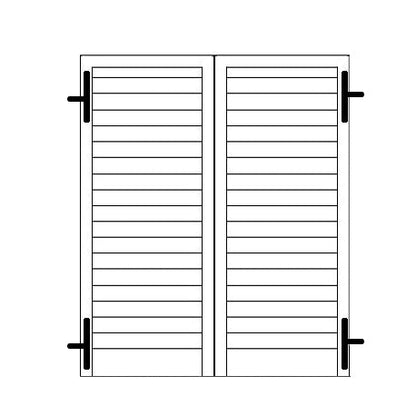 Persiana Finestra stecca ovalina 2 ante