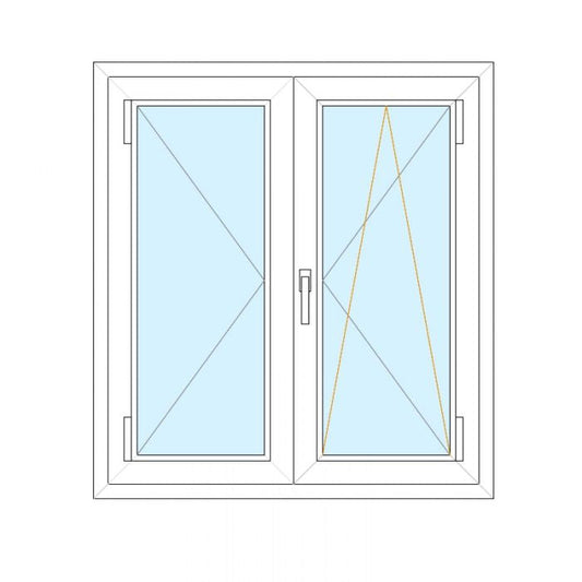 Finestra in PVC 2 ante 172x166.5