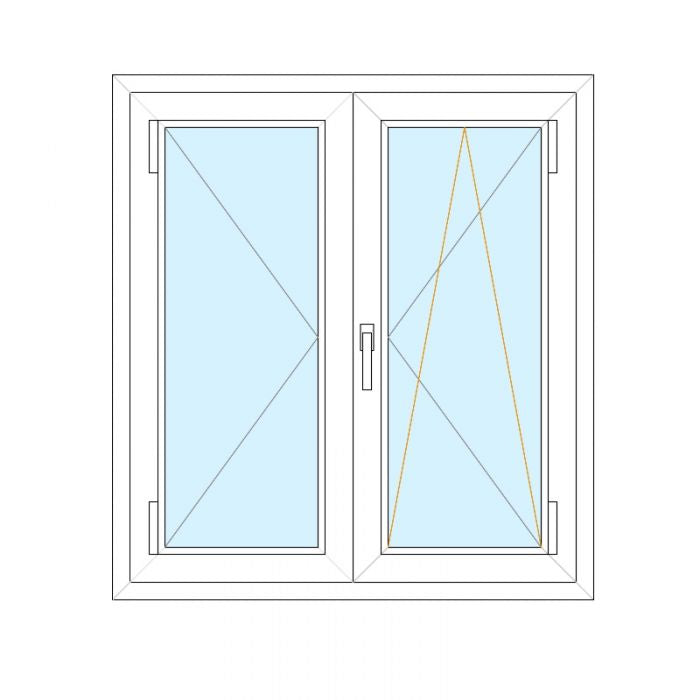 Finestra in PVC 2 ante 135x145