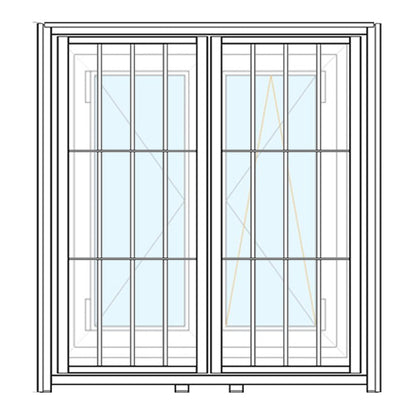 Inferriata Apribile Finestra 2 ante 115x155