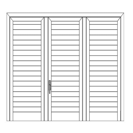 Persiana Blindata Finestra stecca fissa telaio 3 ante 150x140