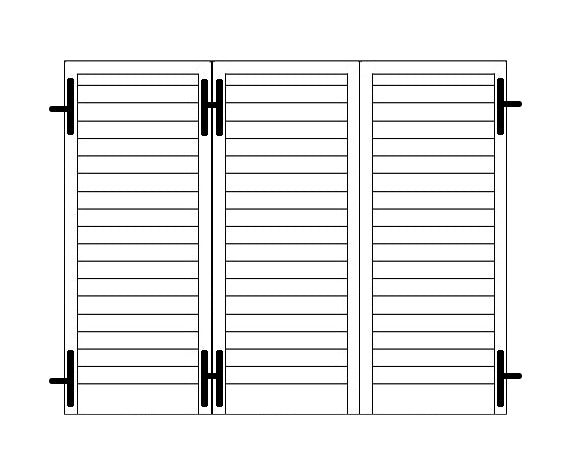 Persiana Finestra stecca orientabile 3 ante 210x150