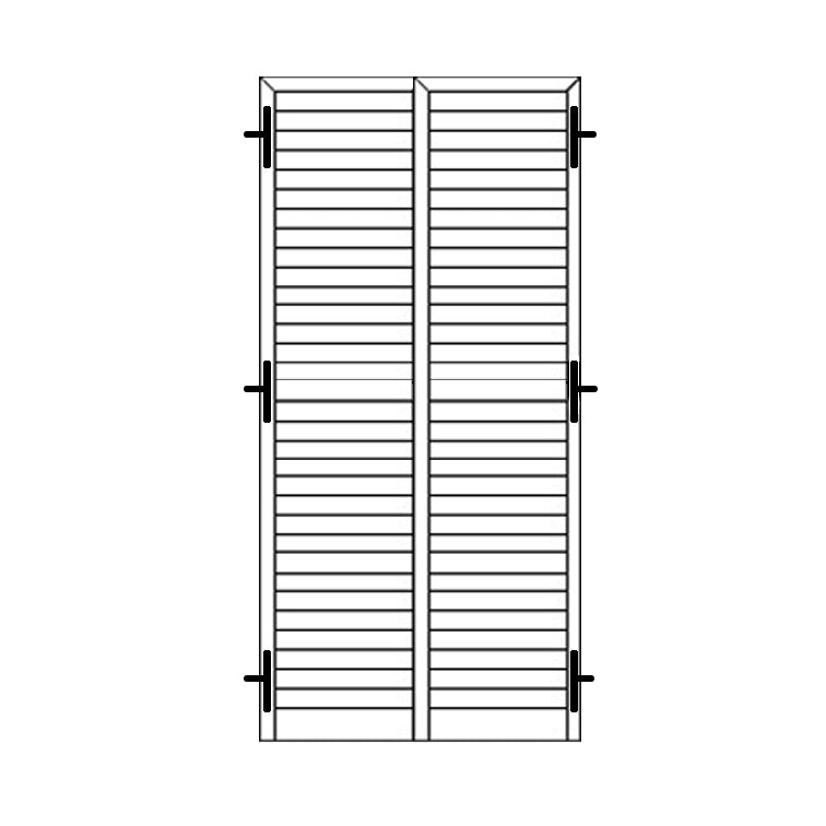 Persiana Portafinestra stecca orientabile 2 ante 134x210