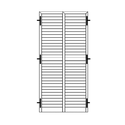 Persiana Portafinestra stecca orientabile 2 ante 134x210