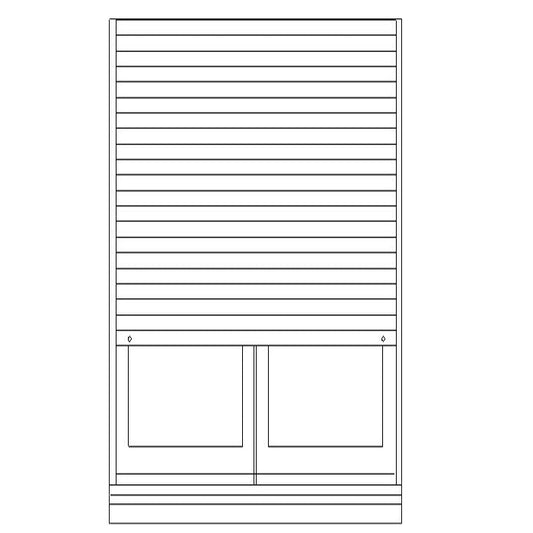 Avvolgibile in Alluminio Portafinestra 117.5x255