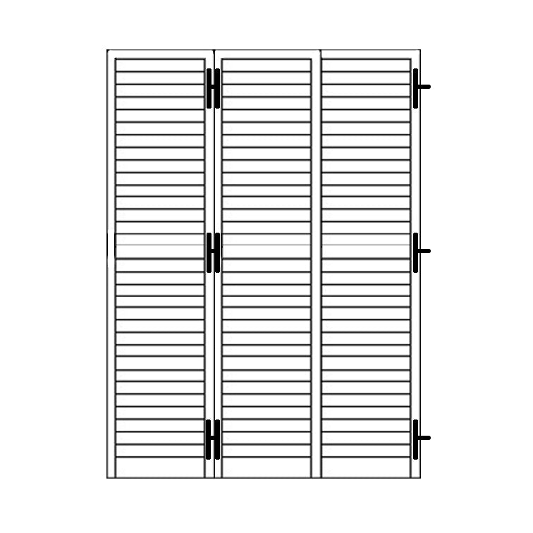 Persiana Portafinestra stecca ovalina 3 ante