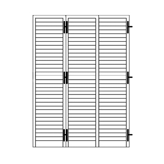 Persiana Portafinestra stecca orientabili su cardini 3 ante