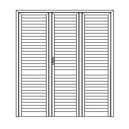 Persiana Blindata Portafinestra stecca fissa telaio 3 ante