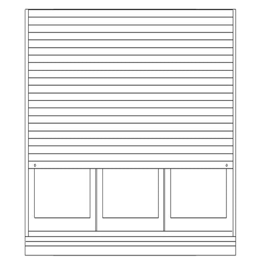 Avvolgibile in PVC Portafinestra 3 ante 164x244