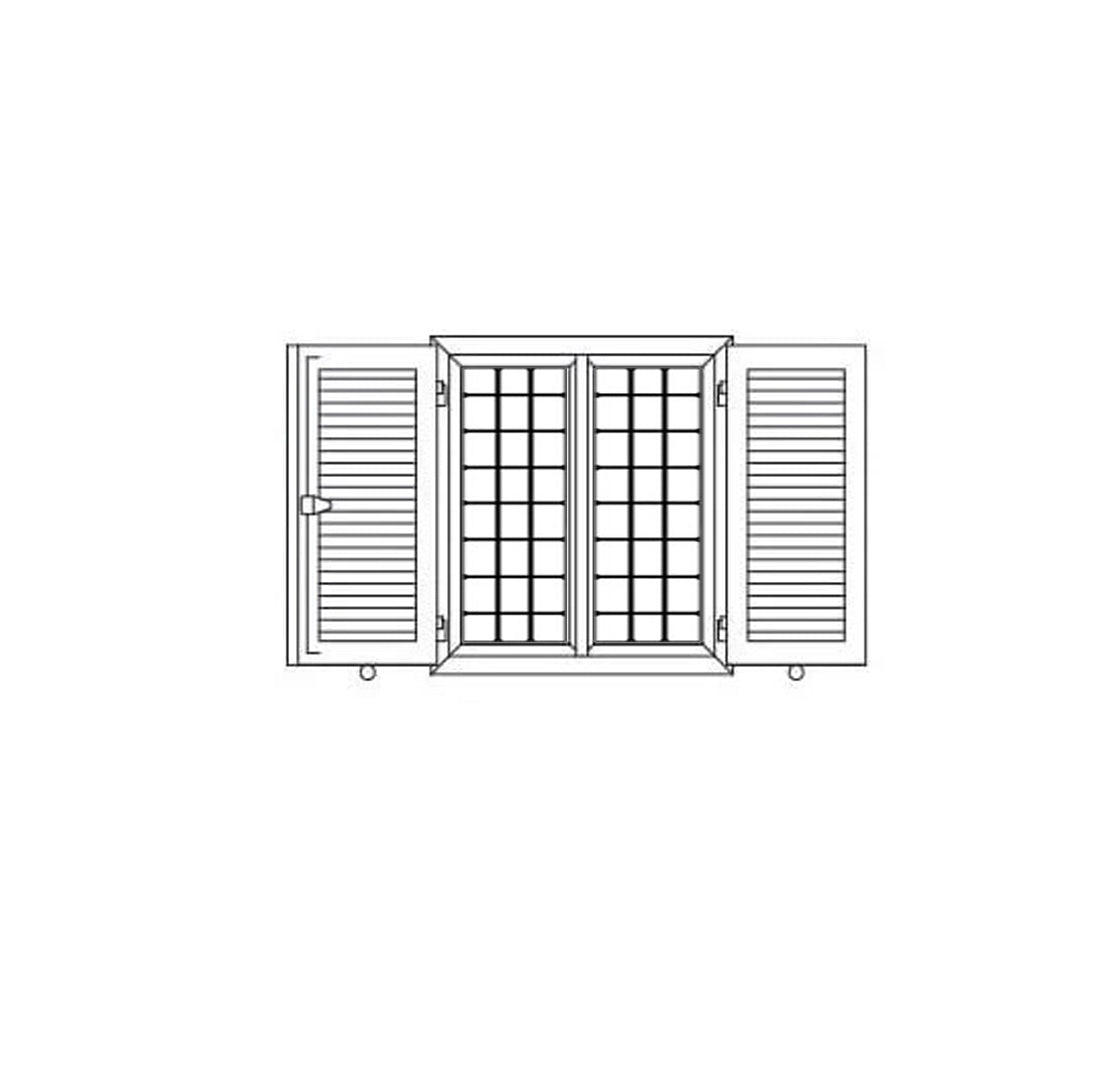 Combinato persiana alluminio + inferriata Finestra 2 ante