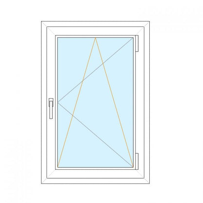 Finestra in PVC 1 anta 65.5x153.3