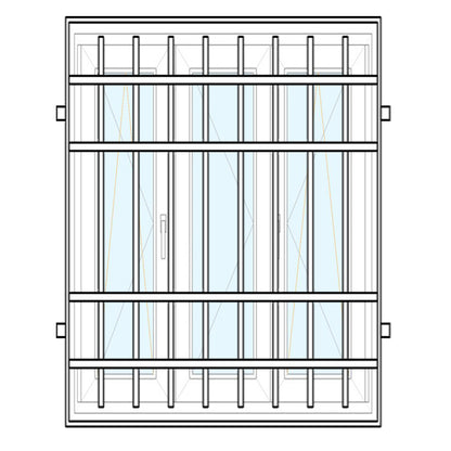 Inferriata Fissa Portefinestra 3 ante