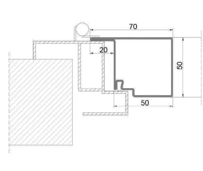 Persiana Blindata stecca fissa telaio Finestra 1 anta 66x140