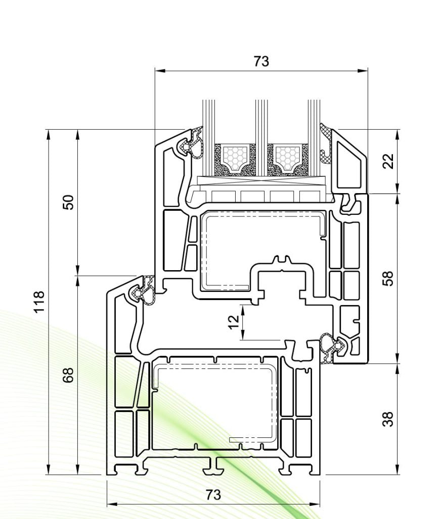 Finestra in PVC 3 ante