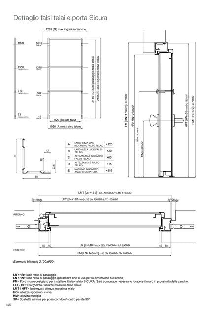 Porta Blindata 1 anta Pannelli Premium Telaio White