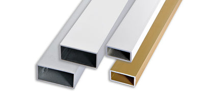 Profilo tubolare alluminio mm 50x20x2100 colore effetto legno