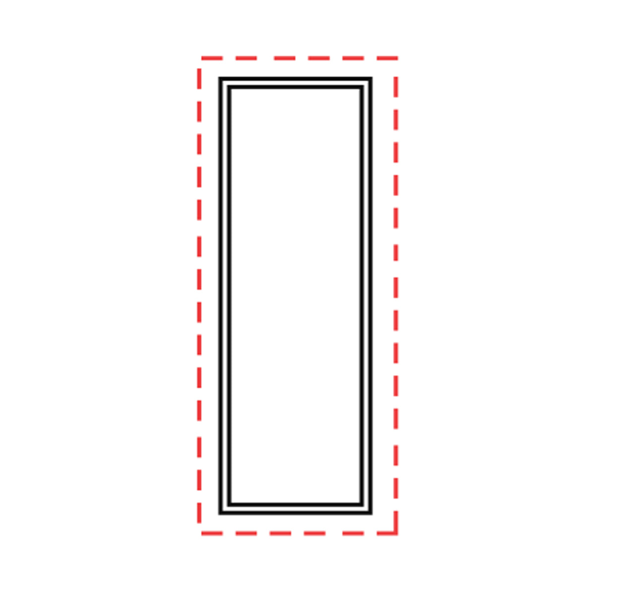 Profilo tubolare alluminio mm 50x20x2100 colore effetto legno